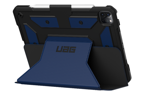 Vista trasera carcasa UAG Metrópolis iPad Pro 11" 2º GEN azul cobalto