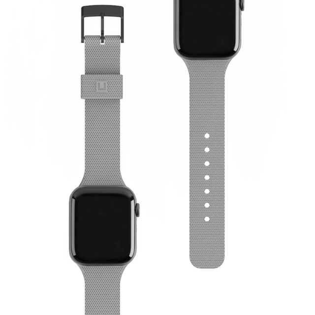 Detalles de la correa UAG [U] para Apple Watch en color gris