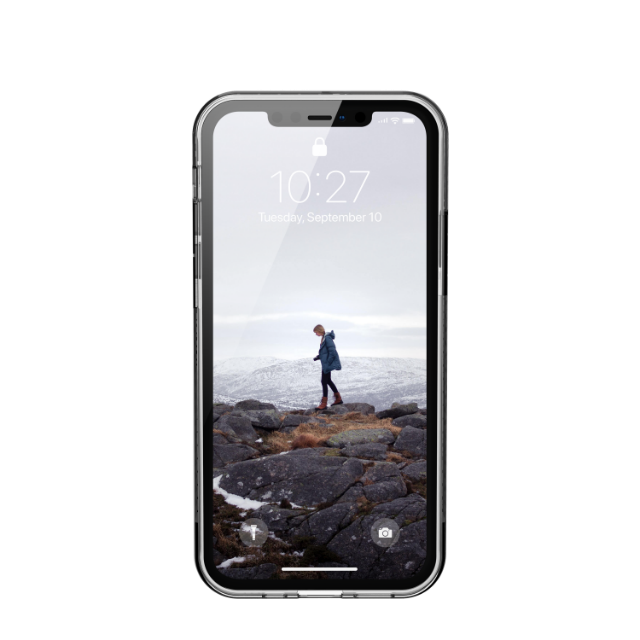 Funda UAG Lucent para iPhone 12 Mini en color gris hielo