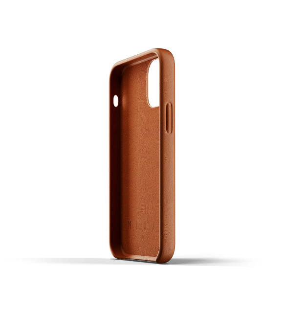 Funda piel para iPhone 12 y 12 Pro Mujjo en color marrón