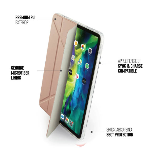 Características de la protección de la funda Pipetto Origami para iPad Pro 11" 2020