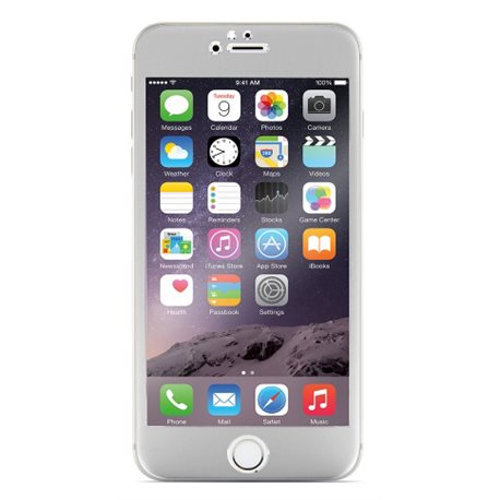 Cristal templado Optiguard Titanium iPhone 6/6S Plata