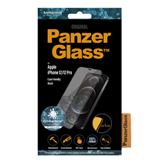 Cristal templado Panzer Glass iPhone 12 / Pro Case Friendly negro