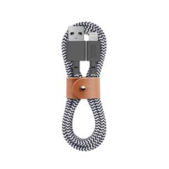 Native Union Belt Cable Lightning a USB-A zebra