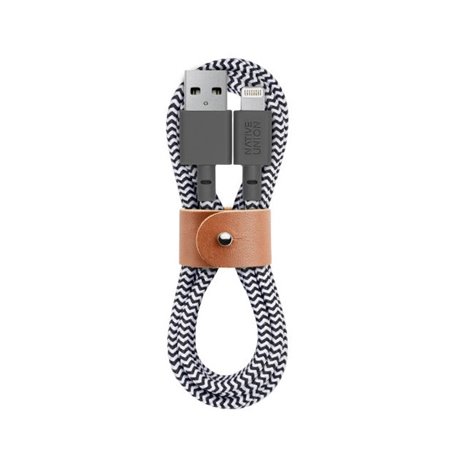 Native Union Belt Cable Lightning a USB-A zebra