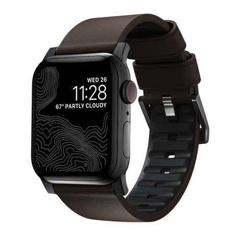 Nomad Active Pro correa piel Apple Watch 44/42 mm marrón/negro