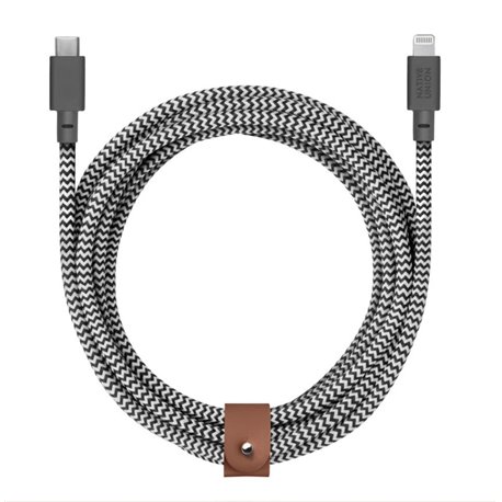 Native Union Belt XL Cable Lightning a USB-C zebra