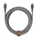 Native Union Belt XL Cable Lightning a USB-C zebra