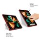 Funda Pipetto Origami No1 iPad Pro 12,9" 5ª Gen 2021 rojo