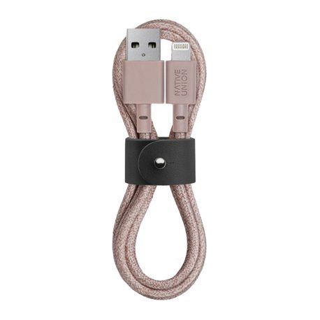 Native Union Belt Cable Lightning a USB-A rosa