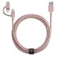 Native Union Belt Cable Universal 3 en 1 rosa (2 metros)