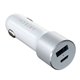 Cargador coche Satechi 72W PD dual USB-C y USB-A gris plata