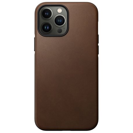 Nomad Modern Case funda piel iPhone 13 Pro Max MagSafe marrón
