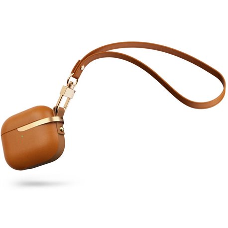 Moshi Pebbo Luxe funda piel AirPods 3ª gen marrón