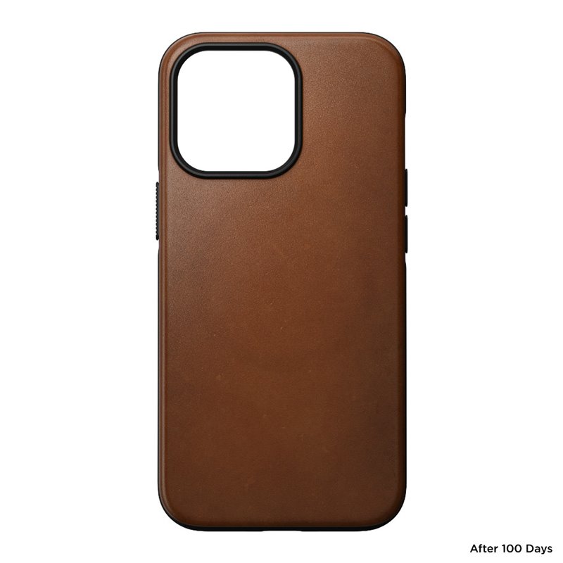 Nomad Modern Case funda piel iPhone 13 Pro MagSafe English Tan