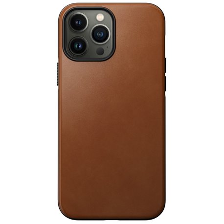Nomad Modern Case funda piel iPhone 13 Pro Max MagSafe tangerine