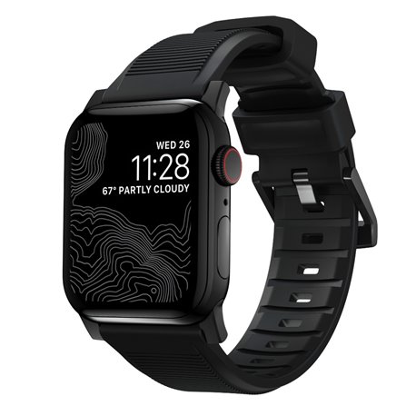 Nomad Rugged Band correa Apple Watch 42/44/45 mm negro/negro