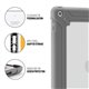 Funda Pipetto Origami Shield Pencil iPad Air 10,2" 9ª/8ª/7ª gen gris