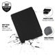 Funda Pipetto Origami Shield Pencil iPad Air 10,2" 9ª/8ª/7ª gen negro