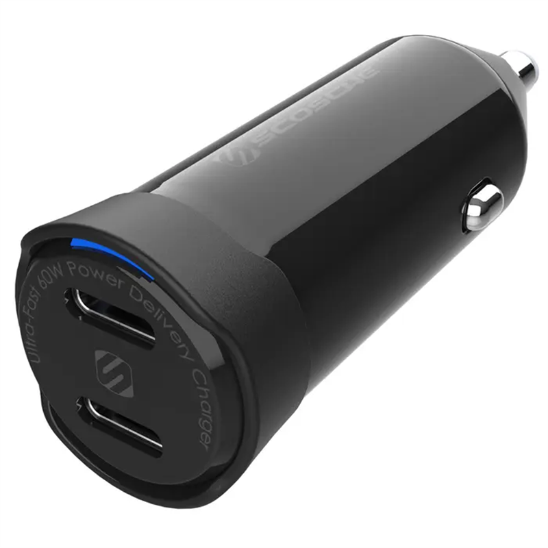 Cargador coche Scosche PowerVolt 60W PD dual USB-C