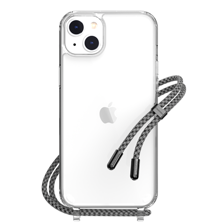 SwitchEasy Play carcasa transparente iPhone 14 Plus cordón negro Elegant