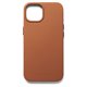 Mujjo Full Leather funda piel iPhone 14 marrón