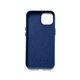 Mujjo Full Leather funda piel iPhone 14 azul mónaco