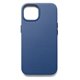 Mujjo Full Leather funda piel iPhone 14 azul mónaco