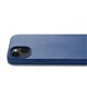 Mujjo Full Leather funda piel iPhone 14 Plus azul mónaco