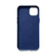 Mujjo Full Leather funda piel iPhone 14 Plus azul mónaco