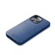 Mujjo Full Leather funda piel iPhone 14 Pro Max azul mónaco