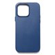 Mujjo Full Leather funda piel iPhone 14 Pro Max azul mónaco