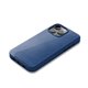 Mujjo Full Leather funda piel tarjetero iPhone 14 Pro Max azul mónaco