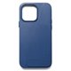 Mujjo Full Leather funda piel tarjetero iPhone 14 Pro Max azul mónaco