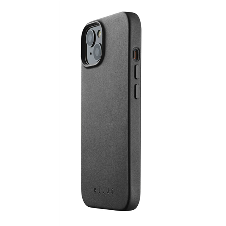 Mujjo Full Leather funda piel iPhone 14 negra