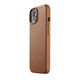 Mujjo Full Leather funda piel iPhone 14 marrón