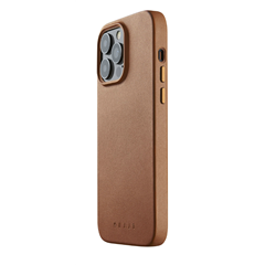 Mujjo Full Leather funda piel iPhone 14 Pro Max marrón