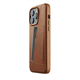 Mujjo Full Leather funda piel tarjetero iPhone 14 Pro Max marrón