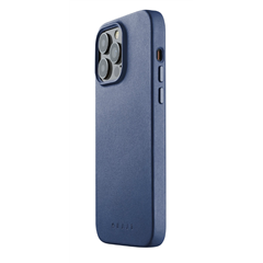 Mujjo Full Leather funda piel iPhone 14 Pro Max azul mónaco