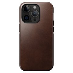 Nomad Modern Horween Leather Case iPhone 14 Pro MagSafe marrón