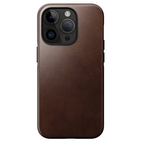 Nomad Modern Horween Leather Case iPhone 14 Pro MagSafe marrón