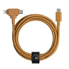 Native Union Belt Cable Duo USB-C a Lighting / USB-C kraft