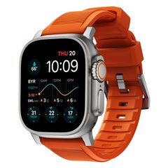 Nomad Rugged Band correa Apple Watch 42/44/45/49 mm naranja/gris