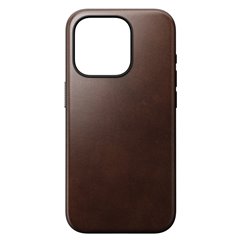 Nomad Modern Horween Leather Case iPhone 15 Pro MagSafe marrón