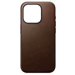 Nomad Modern Leather Case iPhone 15 Pro MagSafe marrón