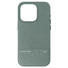 Native Union (Re)Classic Case carcasa piel iPhone 15 Pro verde