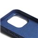 Mujjo Full Leather funda piel iPhone 15 Pro azul