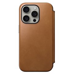 Nomad Modern Leather Folio iPhone 15 Pro english tan