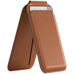 Satechi cartera piel con soporte magnético iPhone marrón