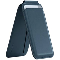 Satechi cartera piel con soporte magnético iPhone azul